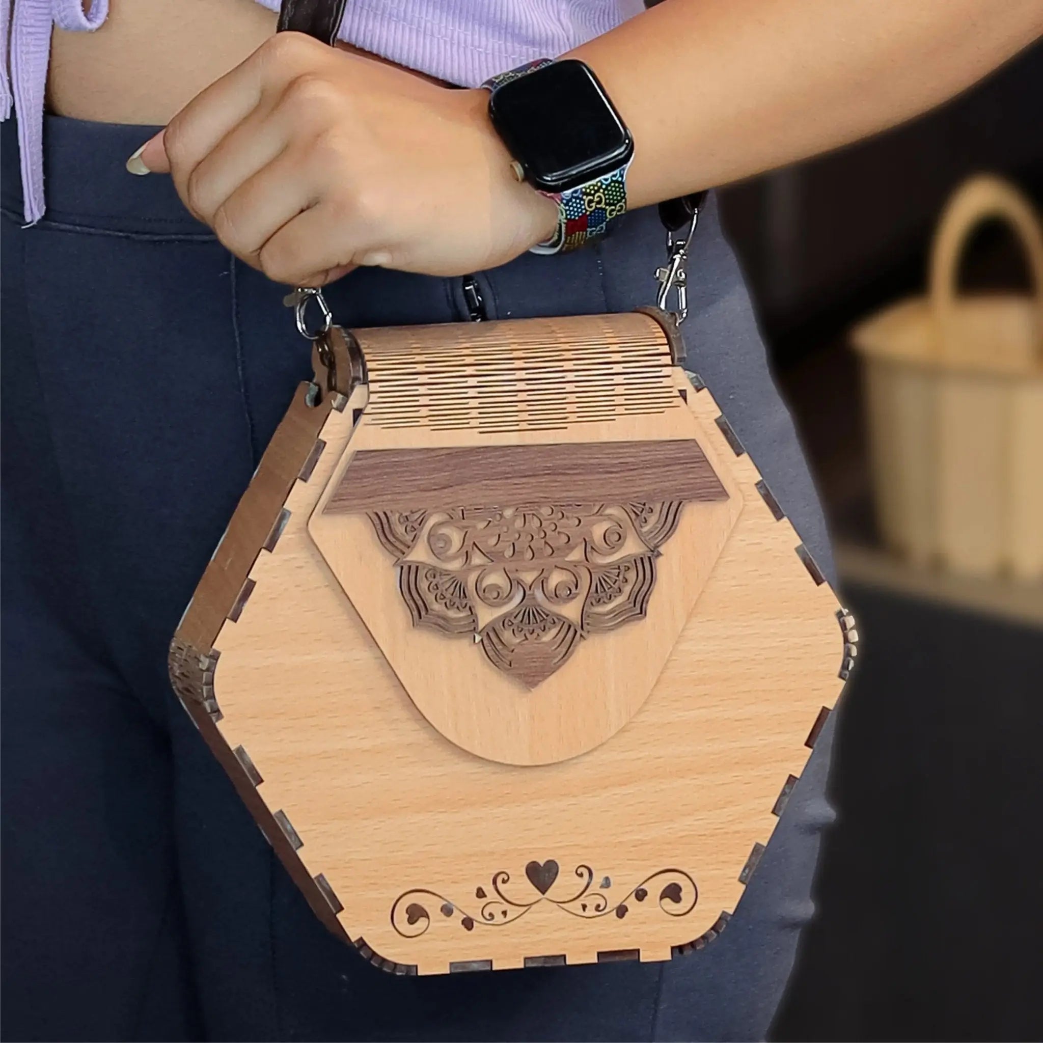 Laser Art Women s Decorative Hot Purse for Girls Perfect Design in Laser art