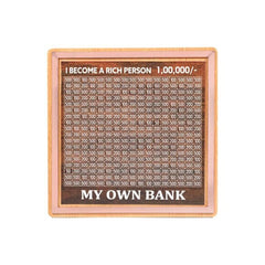 Money Bank Wooden with Savings Tracker | Goal-Oriented Money Saving Box for ₹1,00,000 | Durable Money Box for Kids & Adults | Smart Piggy Bank for Home Savings | Unique Gift Idea. (Bronze) Money Bank Wooden with Savings Tracker | Goal-Oriented Money Saving Box for ₹1,00,000 | Durable Money Box for Kids & Adults | Smart Piggy Bank for Home Savings | Unique Gift Idea. (Bronze)