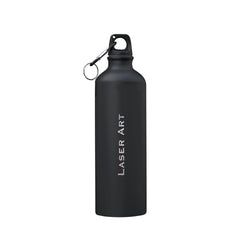 Sport full mate black body with ring type cap vacuum insulated flask water bottle- 1 liter