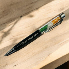 Personalized Indian Tricolor Crystal Pen | Custom Name Gift Pen