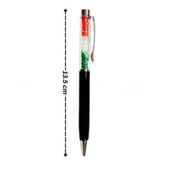 Personalized Indian Tricolor Crystal Pen | Custom Name Gift Pen