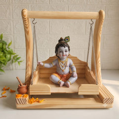 Pine wooden all idol delty jhula.