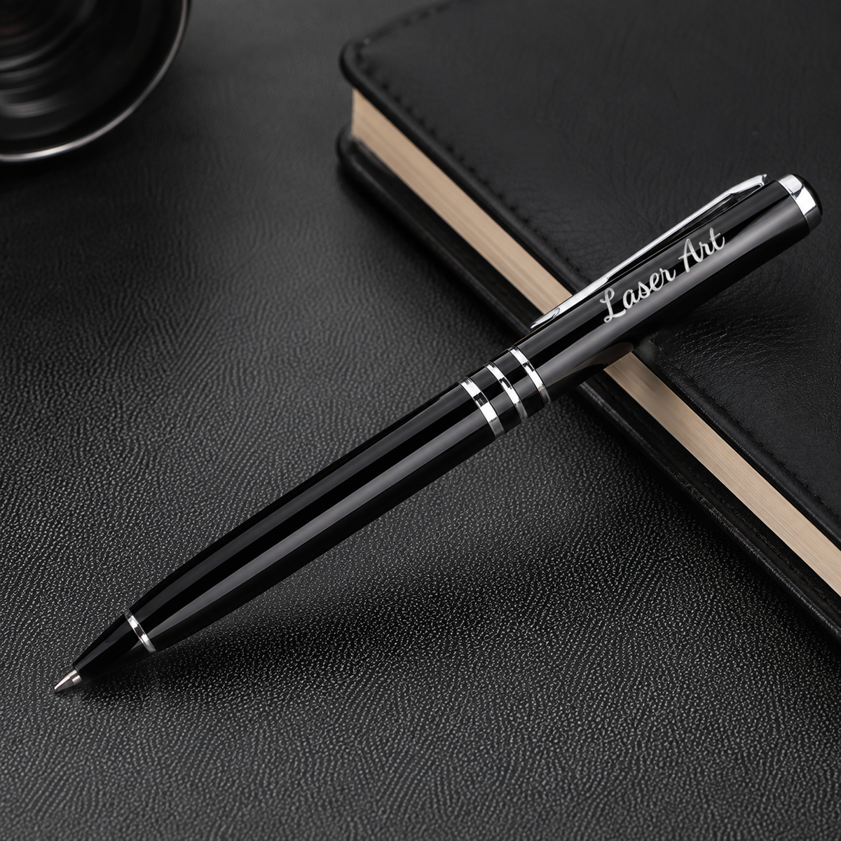 Personalized Pen with Black Metal Custom Name Engraving – Premium Daily Use Ball Pen