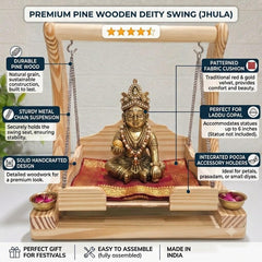 Pine wooden all idol delty jhula.