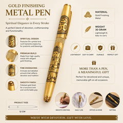 Ganesha Engraved Roller Ball Pen