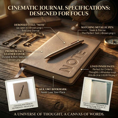 A5 Leather Diary Notebook with Metal Pen – Brown Executive Journal