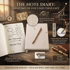 Premium Leather Journal Notebook with Luxury Metal Pen | Executive Diary for Work, Study, Meetings & Gift Giving