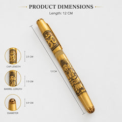Ganesha Engraved Roller Ball Pen