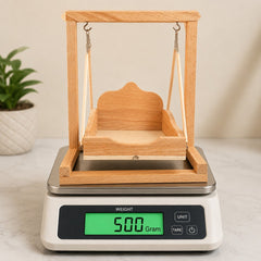Wooden Deity Jhula for Laddu Gopal, Bal Gopal, Krishna Ji & all Idols | Handcrafted Pooja Swing for Home Temple, Mandir Décor & Festivals