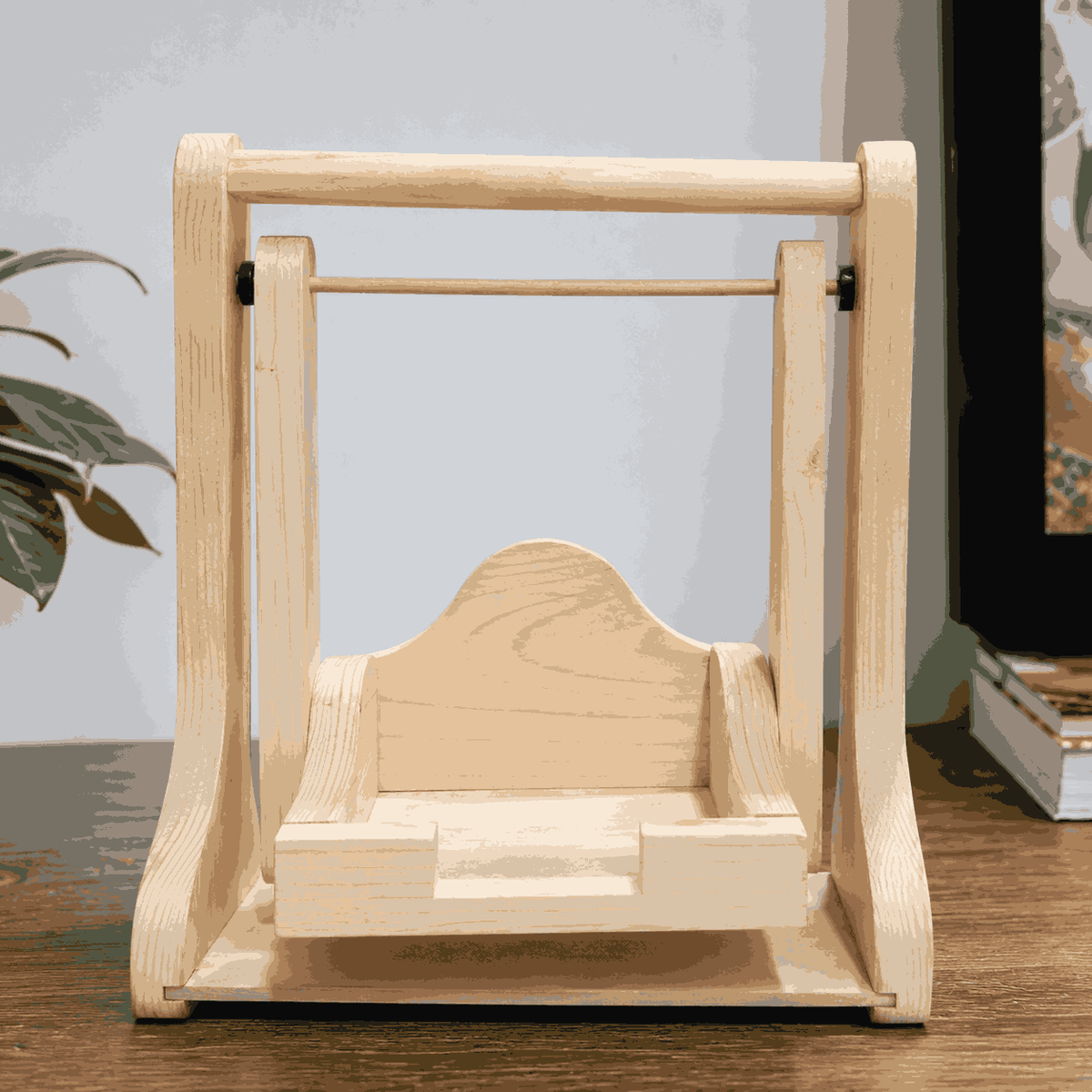 Wooden Deity Jhula for Laddu Gopal, Krishna Ji & Other God Idols | Traditional Swing for Home Mandir, Puja Room & Religious Festivals