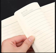 Premium A5 Hardcover Leather Diary Notebook with Pen Holder Elastic Band Ruled Pages Office Journal Writing Notebook for Work Business Meetings College Daily Planner Gift Brown