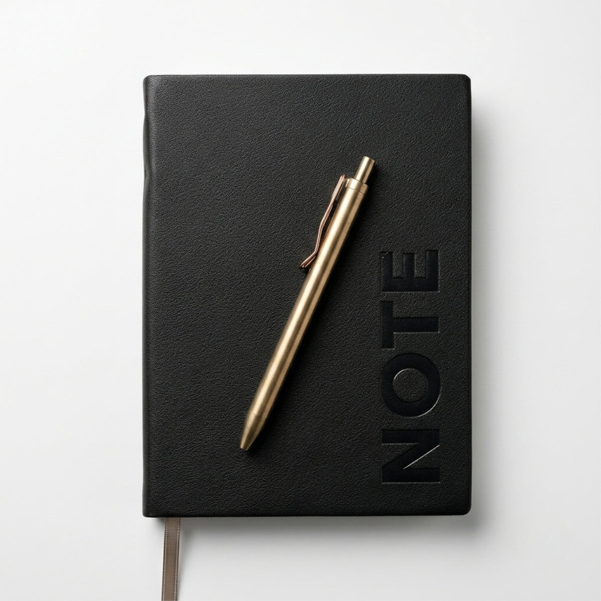 A5 Hardcover Leather Diary with Pen – Black Executive Notebook