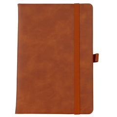 Premium A5 Hardcover Leather Diary Notebook with Pen Holder Elastic Band Ruled Pages Office Journal Writing Notebook for Work Business Meetings College Daily Planner Gift Brown
