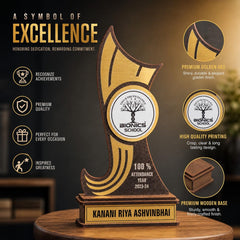 premium wooden MDF trophy