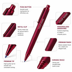 Personalized Metal Ball Pen with Custom Name Engraving Gift Pen