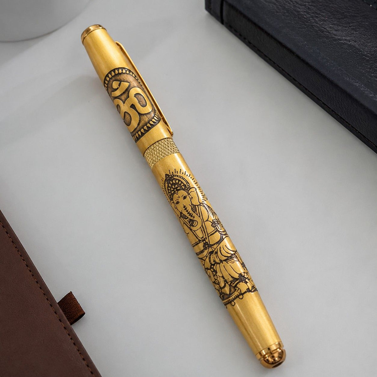 Ganesha Engraved Roller Ball Pen