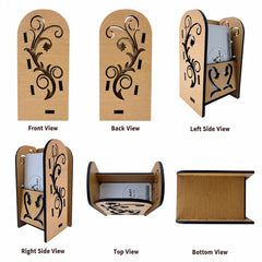 Designer Business Card Stand for Office Table | Laser Cut Decorative Card Organizer