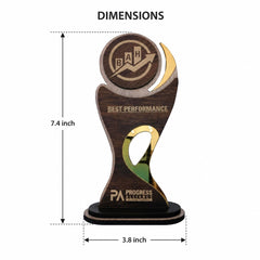 premium wooden trophy