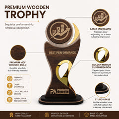 premium wooden trophy