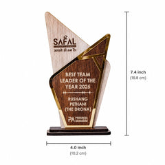 wooden trophy