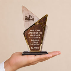wooden trophy