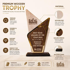 wooden trophy