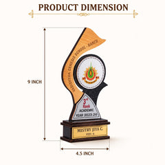 Custom Engraved Wooden Trophy for Academic & Corporate Events