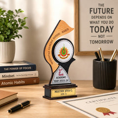 Custom Engraved Wooden Trophy for Academic & Corporate Events