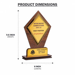 ustom Wooden Award Trophy | School, College, Corporate, Sports & Event Prize Trophy