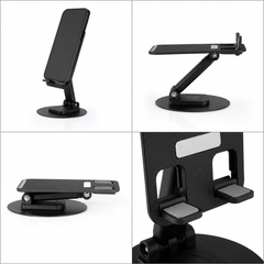Foldable Mobile Phone Stand with Adjustable Angle for Office & Home