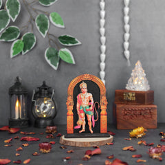 Divine Cultural Wooden 3D Statue Perfect for Pooja Room Home Decore Giffing in Every Occasion (Hanuman Statue) The-Laser-Art