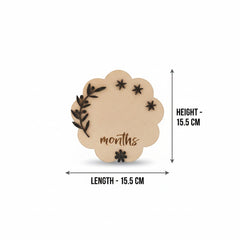 Photo Posing Props Wooden Baby Monthly Milestone Board
