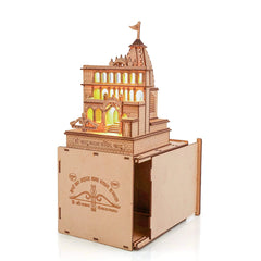 Khatushyam Ji Temple with LED Illumination - Perfect for Home Decor and Puja Room - Laser art