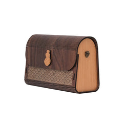 Laser Art Artisan Elegance: Handcrafted Wooden Clutches for Women - Unique Designs Purse for Every Occasion