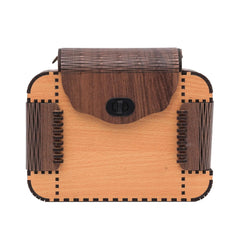 Laser Art Artisan Elegance: Handcrafted Wooden Clutches for Women - Unique Designs Purse for Every Occasion