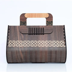 Laser Art Artisan Elegance: Handcrafted Wooden Clutches for Women - Unique Purse Designs for Every Occasion