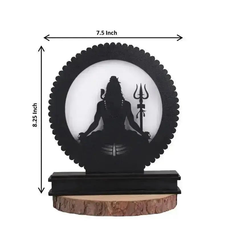 Lord Shiva Backlit LED Lamp – Divine Home Decor for Meditation, Pooja Room, and Spiritual Ambiance - Laser art