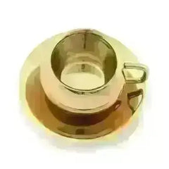 Luxury Gold - Plated Stainless Steel Tea Cup and Saucer - Elegant Drinkware Combo Idol for Home & Gifting for Every Occasion - Laser art