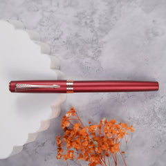 Personalized Red Fountain Pen with Love Inscription - A Sentimental Writing Instrument for Art Lovers and Special Occasions