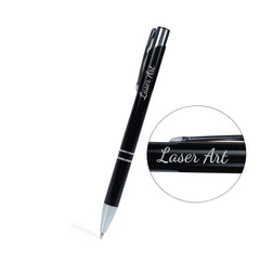 Personalized Black Pen with Silver Trim and Love Imprint - A Thoughtful Gift for Loved Ones on Special Occasions