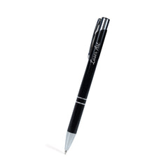 Personalized Black Pen with Silver Trim and Love Imprint - A Thoughtful Gift for Loved Ones on Special Occasions