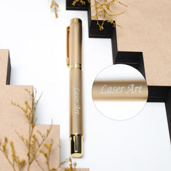 Champagne Gold Elegant Pen with Precision Laser Personalization - A Luxurious Gift for Anniversary or Corporate Recognition