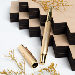 Champagne Gold Elegant Pen with Precision Laser Personalization - A Luxurious Gift for Anniversary or Corporate Recognition