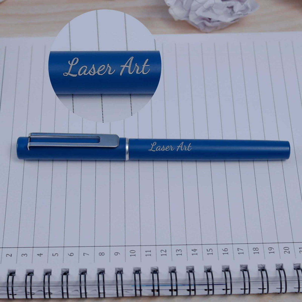 Personalized Pen with Name Engraving | Premium Metal Blue Pen