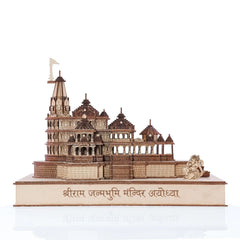 Ram Mandir Ayodhya Model Big Size – Detailed Architectural Replica, Traditional Design, Crafted with Precision, MDF Wooden Box Included, Home Décor and Gift Item, 28.8 cm x 21 cm x 21 cm
