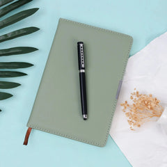 Sage Green Executive Notebook and Pen Set