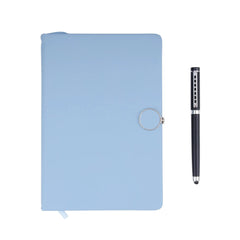 Sky Blue Notebook and Pen Set with Ring Closure