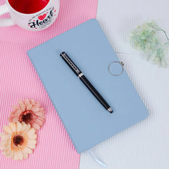 Sky Blue Notebook and Pen Set with Ring Closure