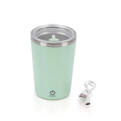 Smart Mint Green Self-Heating Travel Mug with USB Charger