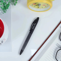 Streamlined Black Pen with Personalized Engraving by Laser Art - A Versatile Gift for Everyday Use or Professional Endeavors